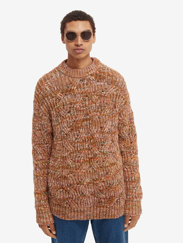 Scotch & Soda Hnědý pánský svetr Scotch & Soda