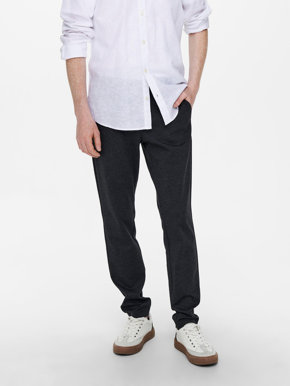 ONLY & SONS Tmavě modré pánské chino kalhoty ONLY & SONS Mark