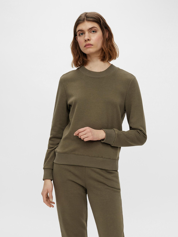 Pieces Khaki mikina Pieces