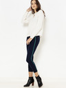 CAMAIEU Tmavě modré zkrácené skinny fit džíny s lampasem CAMAIEU