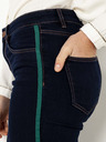 CAMAIEU Tmavě modré zkrácené skinny fit džíny s lampasem CAMAIEU