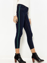 CAMAIEU Tmavě modré zkrácené skinny fit džíny s lampasem CAMAIEU