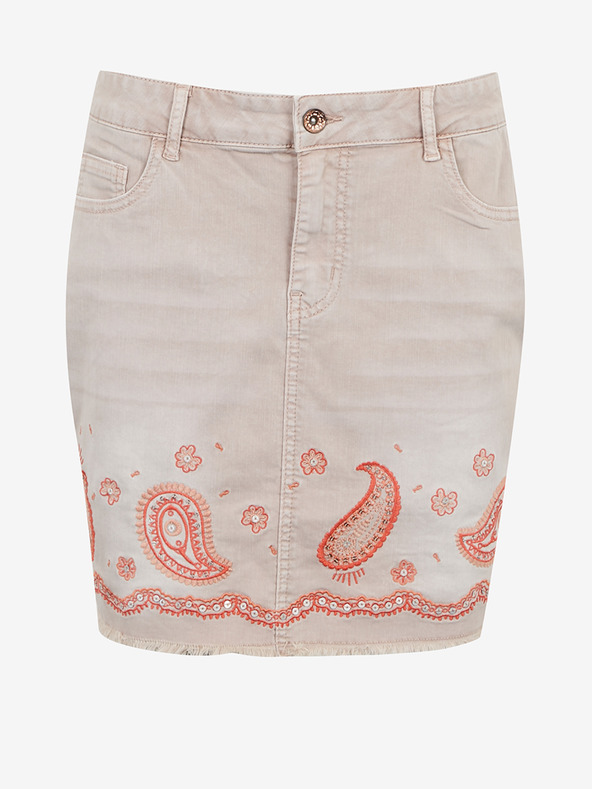 Desigual Světle růžová  džínová sukně Desigual