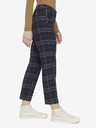 Tom Tailor Denim Tmavě modré dámské kostkované zkrácené kalhoty Tom Tailor Denim