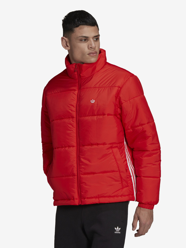 adidas Originals Červená pánská prošívaná bunda adidas Originals