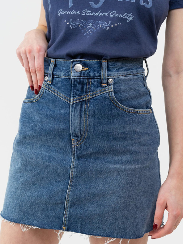 Pepe Jeans Modrá dámská džínová sukně Pepe Jeans Rachel