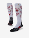 Stance Světle šedé dámské vzorované podkolenky s příměsí vlny Stance Poma