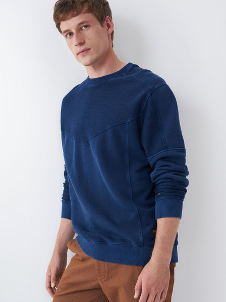 Salsa Jeans Tmavě modrá pánská mikina Salsa Jeans