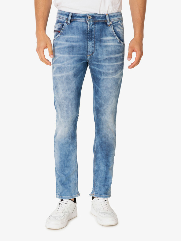 Diesel Modré pánské straight fit džíny Diesel Krooley-T
