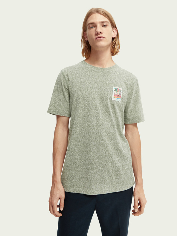 Scotch & Soda Zelené pánské tričko Scotch & Soda