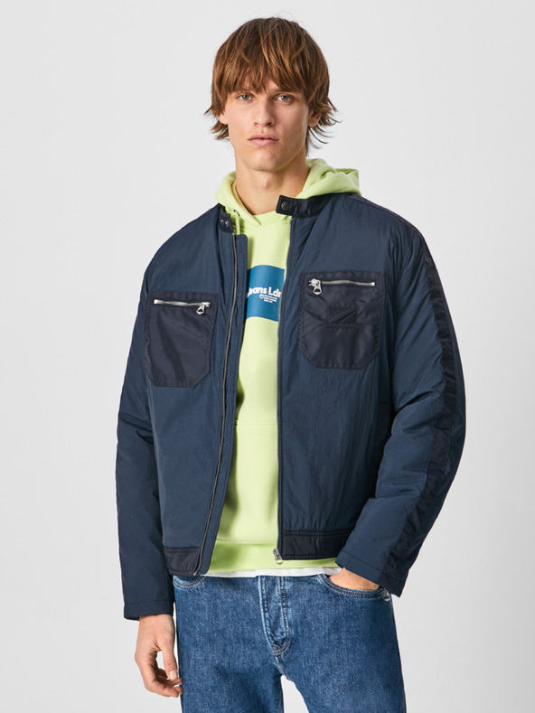 Pepe Jeans Tmavě modrá pánská bunda Pepe Jeans Lamar