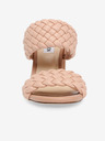 Steve Madden Světle růžové pantofle na podpatku Steve Madden Tangle