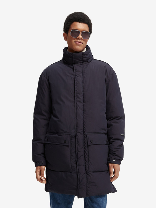 Scotch & Soda Tmavě modrá pánská zimní bunda Scotch & Soda