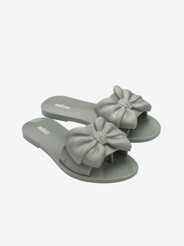 Melissa Světle zelené dámské žabky s mašlí Melissa