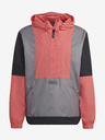 adidas Originals Růžovo-šedá pánská lehká bunda s kapucí adidas Originals