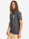 Quiksilver Tmavě šedé pánské žíhané tričko Quiksilver Gone Words