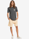 Quiksilver Tmavě šedé pánské žíhané tričko Quiksilver Gone Words