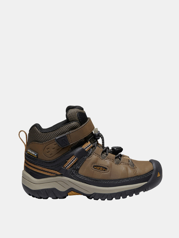 Keen Hnědé klučičí kožené zimní boty Keen Targhee