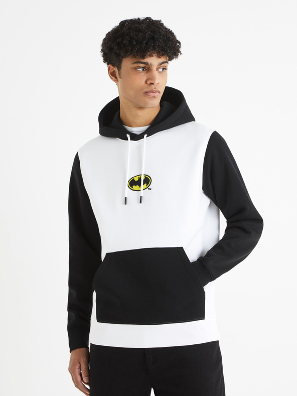 Celio Černo-bílá pánská mikina Celio Batman