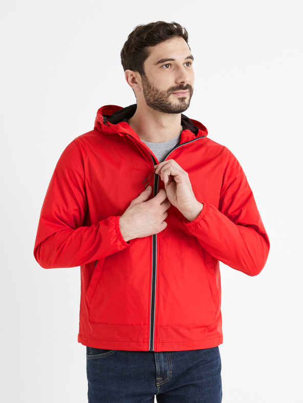 Celio Červená pánská bunda Celio Buwindy