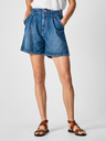 Pepe Jeans Modré dámské džínové kraťasy Pepe Jeans Stella