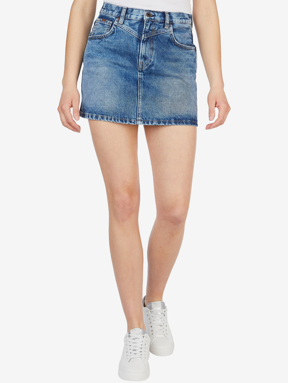 Pepe Jeans Modrá dámská džínová sukně Pepe Jeans Rachel