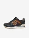 Michael Kors Černo-hnědé dámské kožené tenisky Michael Kors Trainer