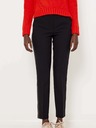 CAMAIEU Černé straight fit kalhoty s lampasem CAMAIEU
