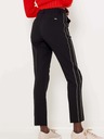 CAMAIEU Černé straight fit kalhoty s lampasem CAMAIEU