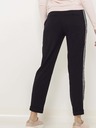 CAMAIEU Černé straight fit kalhoty s lampasem CAMAIEU