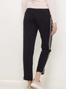 CAMAIEU Černé straight fit kalhoty s lampasem CAMAIEU