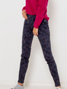 CAMAIEU Tmavě modré vzorované slim fit kalhoty CAMAIEU