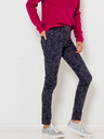 CAMAIEU Tmavě modré vzorované slim fit kalhoty CAMAIEU