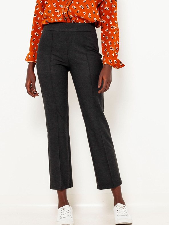 CAMAIEU Šedé zkrácené straight fit kalhoty CAMAIEU