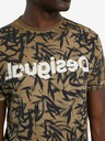 Desigual Hnědé pánské vzorované tričko Desigual TS Cesarion