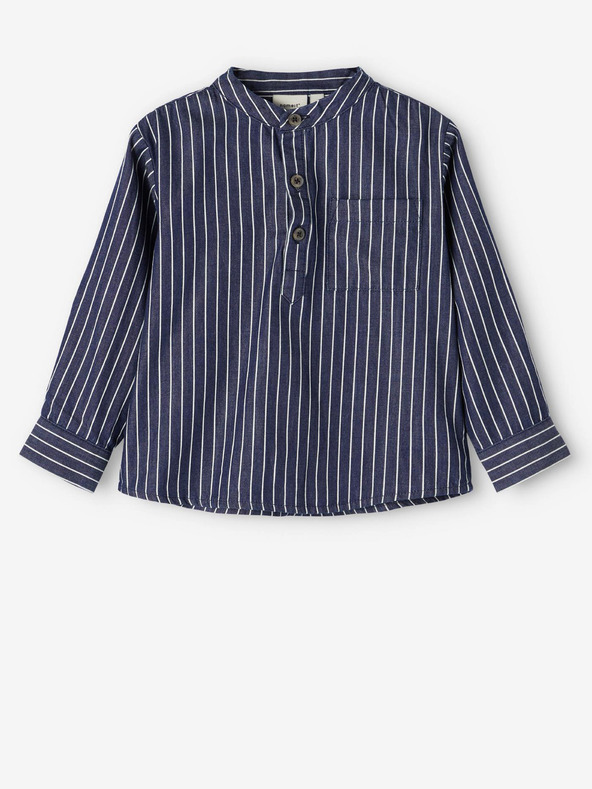 name it Tmavě modrá klučičí pruhovaná košile name it Stripes