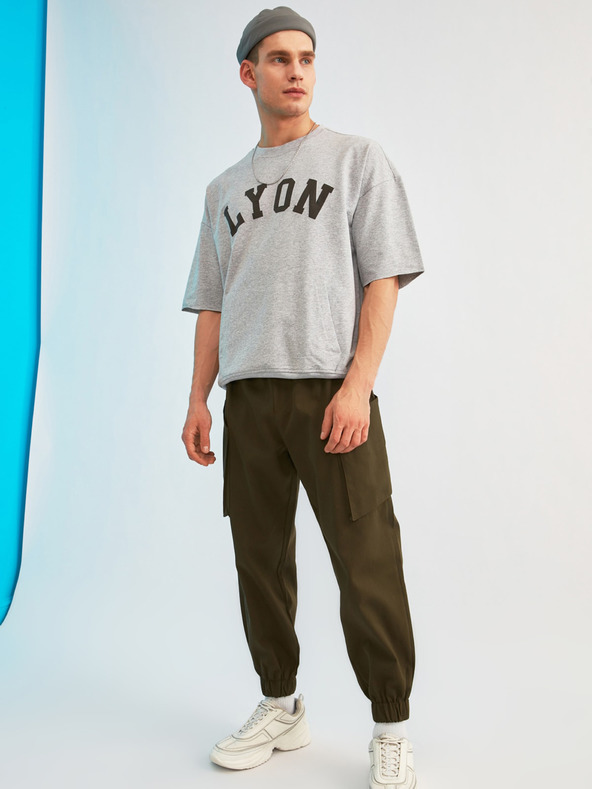 Trendyol Khaki pánské kalhoty s kapsami Trendyol