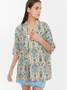 Trendyol Modro-béžové vzorované kimono Trendyol