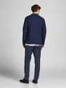 Jack & Jones Tmavě modré oblekové kalhoty s příměsí lnu Jack & Jones Linen