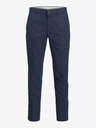 Jack & Jones Tmavě modré oblekové kalhoty s příměsí lnu Jack & Jones Linen