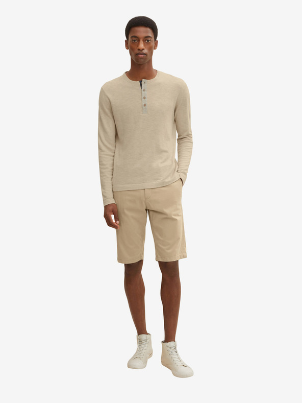 Tom Tailor Béžové pánské chino kraťasy Tom Tailor