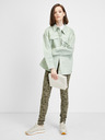 CAMAIEU Khaki vzorované slim fit kalhoty CAMAIEU
