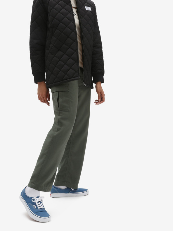 Vans Zelené dámské kalhoty s kapsami VANS