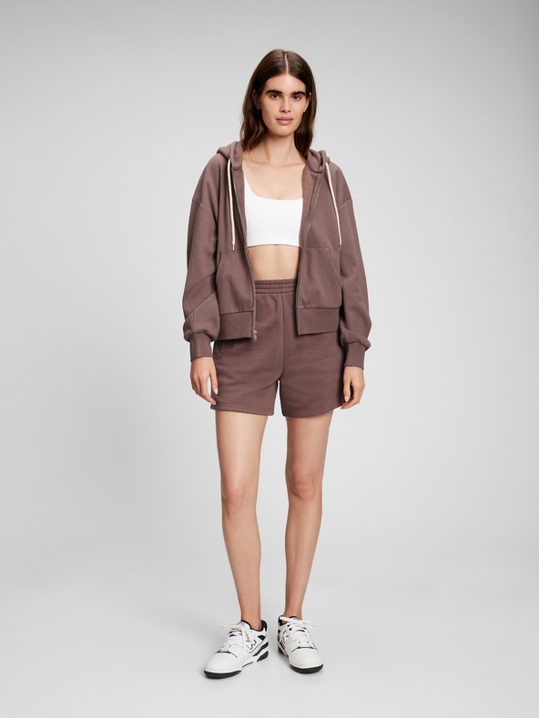 GAP Mikina na zip a s kapucí crop GAP