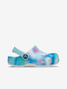 Crocs Modré vzorované holčičí pantofle Crocs