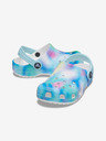 Crocs Modré vzorované holčičí pantofle Crocs