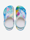 Crocs Modré vzorované holčičí pantofle Crocs