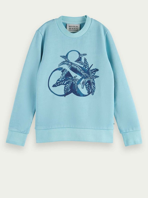 Scotch & Soda Světle modrá klučičí mikina Scotch & Soda