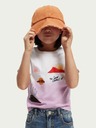 Scotch & Soda Bílo-růžové holčičí vzorované tričko Scotch & Soda