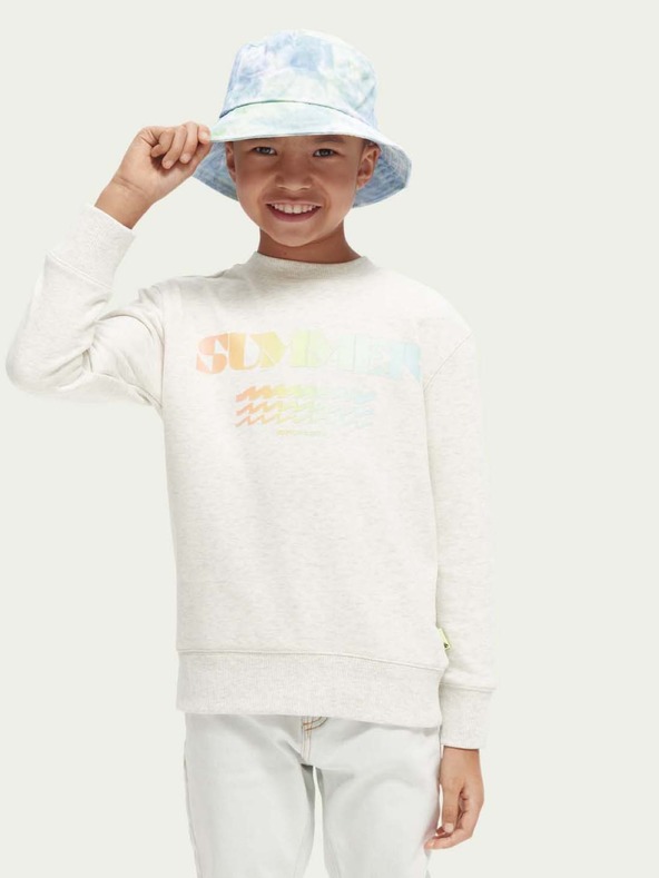 Scotch & Soda Světle šedá klučičí žíhaná mikina Scotch & Soda